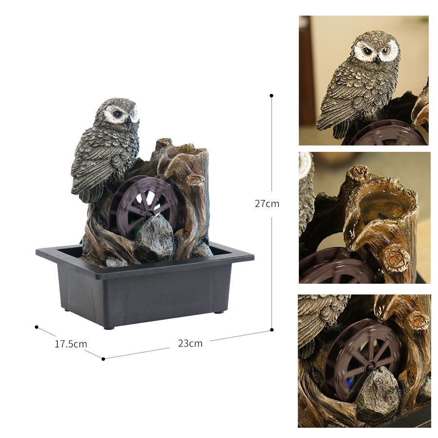 Mini Zen Tabletop Fountain - Relaxing LED Waterfall for Office Desk, Yoga Room & Feng Shui Decor