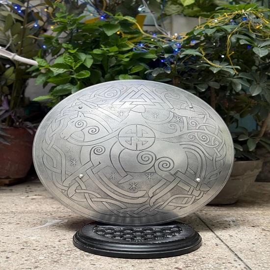 Aluminium Odin On Sleipnir Viking Shield  Norse Mythology Wall Decor