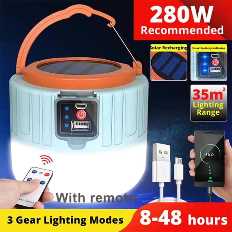 LED Camping Light Waterproof Rechargeable Tent Lamp Portable Lanterns Emergency Lights Market Lamp Energy Saving Bulb