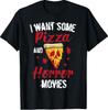 Horror Movies Scary Slasher Splatter Film Pizza Day Pizzeria T-Shirt