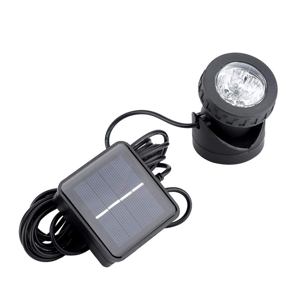 Solar Powered 6LED Underwater Submarine Lamp Spotlight Outdoor Garden Pond Lighting White Light