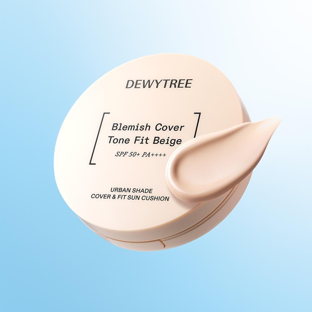 DEWTREE Urban Shade Cover and Fit Sun Cushion SPF50+ PA++++ Tone Up Base 14g