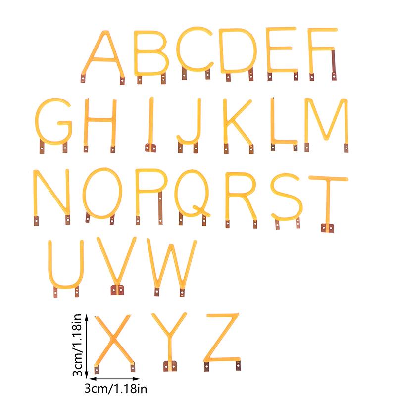 English Letter Filament Cob Led Filament Dc3V Candle Edison Yellow Diodes Party Decoration Light Accessories Diy