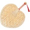 Fashion Hand Woven Wheat Straw Fan Exquisite Rustic Chinese Portable Vintage Handheld Fan For Summer Cooling