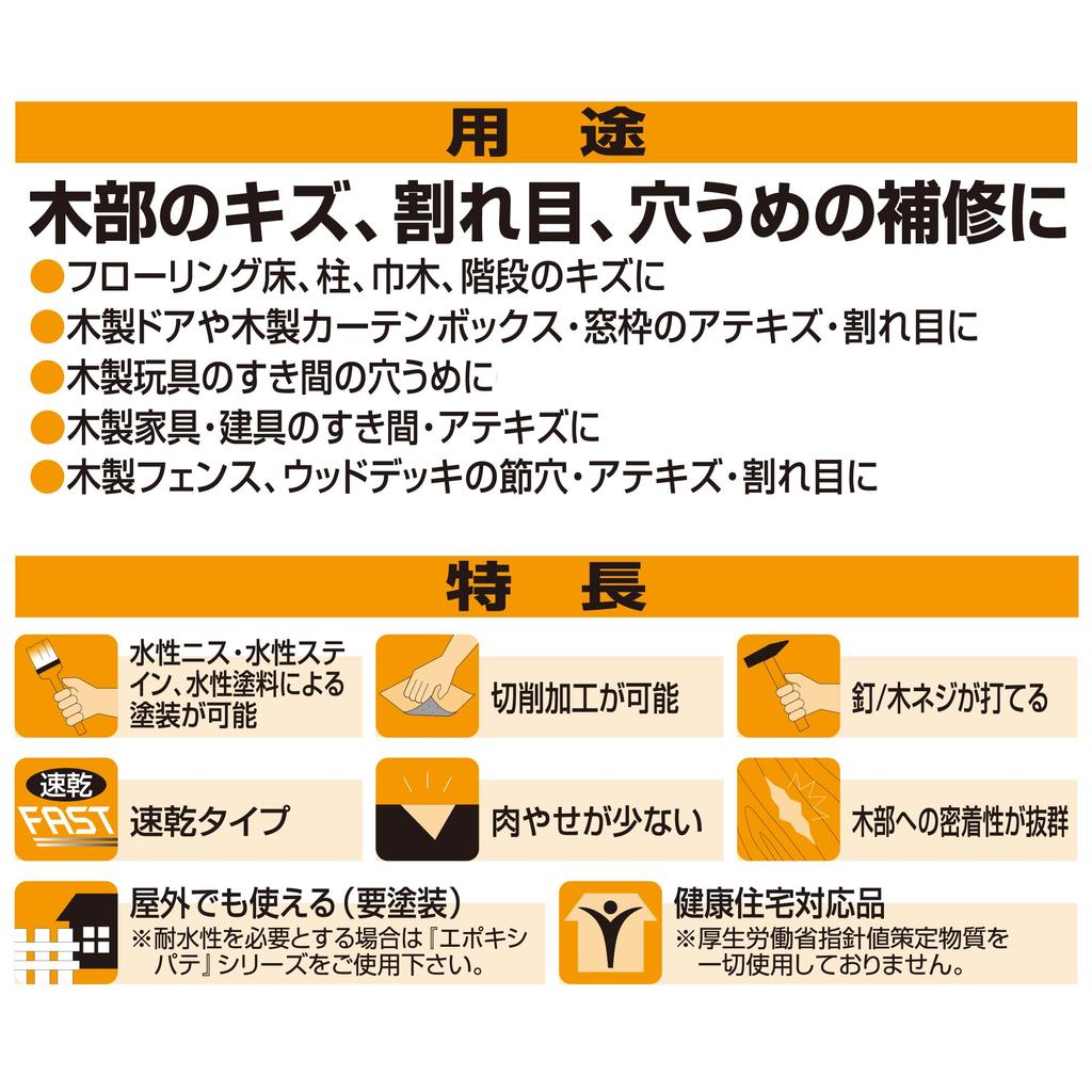 Cemedine Wood Repair Putty White 50ml A, Ash, HC-151