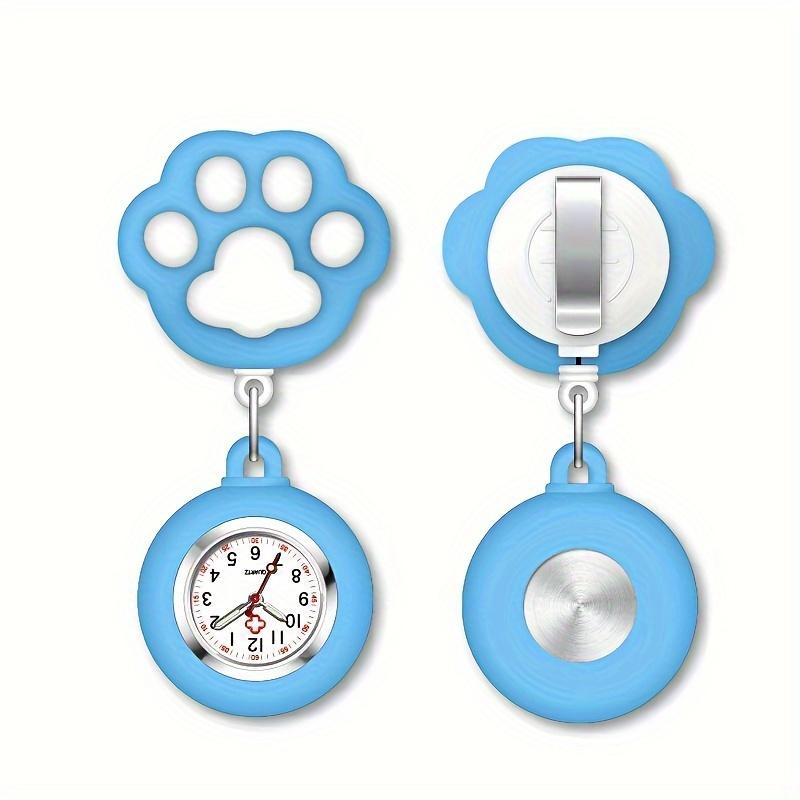 Roztomilá brož kočičí tlapky sestřička se zasouvacím klipem, teleskopické kapesní hodinky zdravotní sestry zdravotní sestry