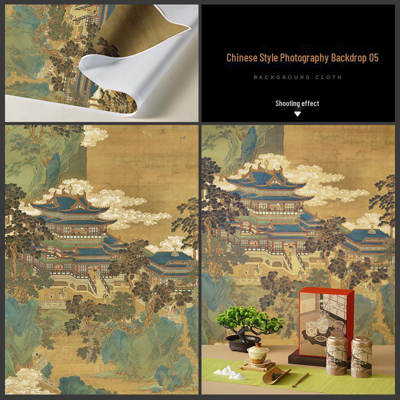 Large Chinese Retro Still Life Background Cloth for Photography