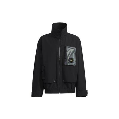 Originals Trefoil 3D Taschenlogo Halb-Zip Webkragenjacke Herrenjacke Schwarz H58069