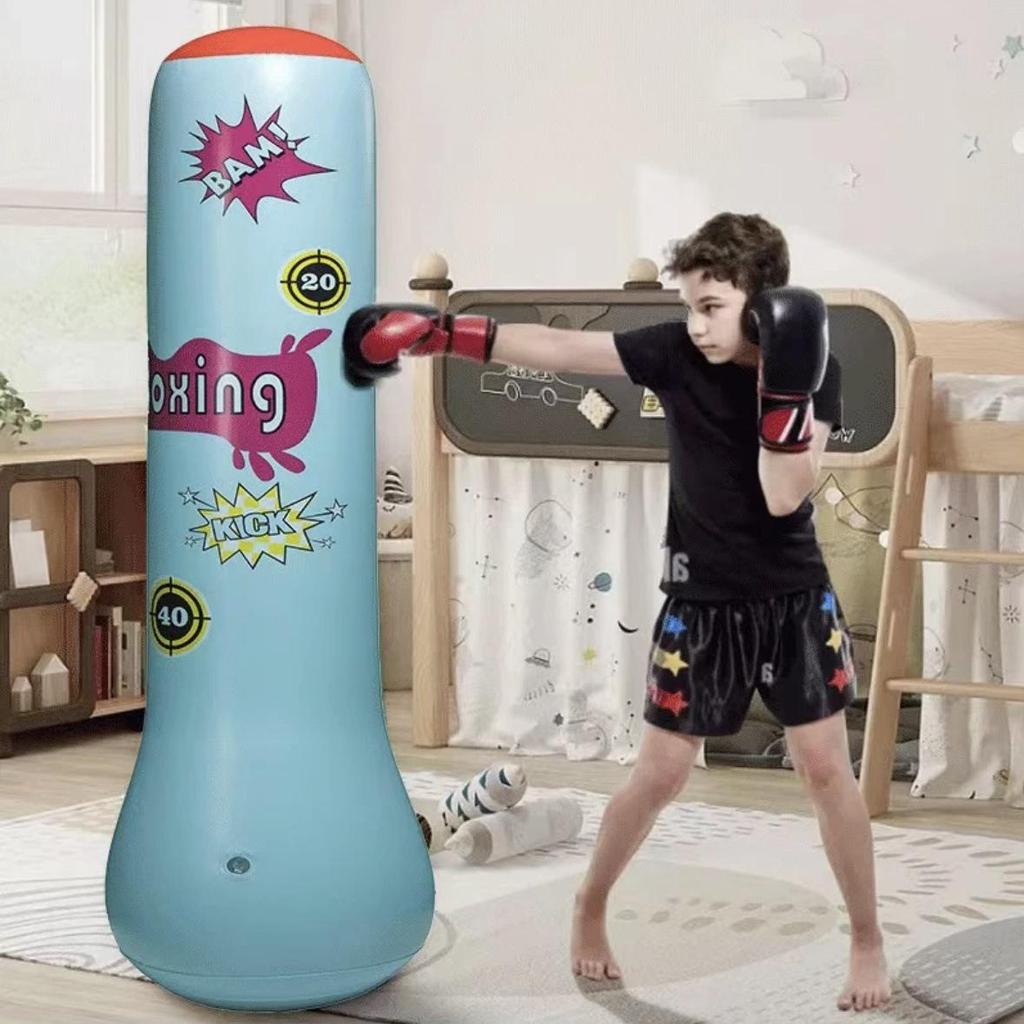 Children's Inflatable Boxing Column - Teen Fitness Standing Sanda Punching Bag
