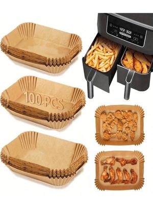 50/100/200pcs Air Fryer Disposable Paper Non-Stick Airfryer Baking Papers Round Air-Fryer Paper Liners Paper Kitchen Accessories