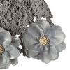 Damenhut Häkelhut mit Hohlmuster und Knospenform mit 3D-Blumendekor Unifarbene Elastisches Design Atmungsaktiver Hut für den Außenbereich Kopfbedeckung