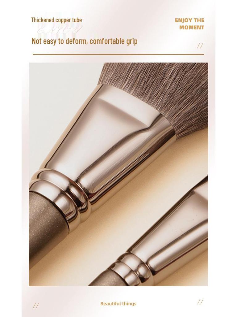 Natural Animal Hair Makeup Brush Set - Full Collection