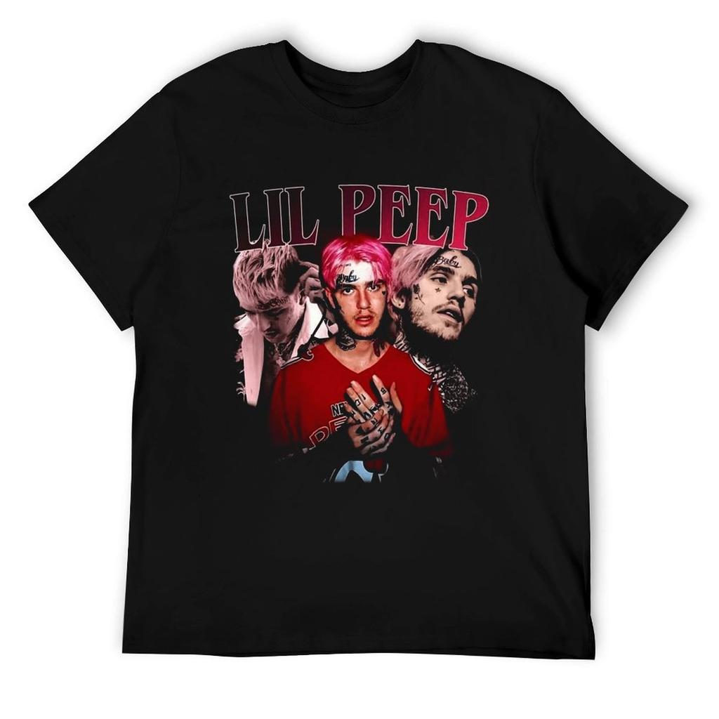 Rapper-Lil-Peep-Graphic-T-Shirt -Vintage-Hip-Hop-T-Shirt -Men-Women-Casual-Clothes-Cottonblack