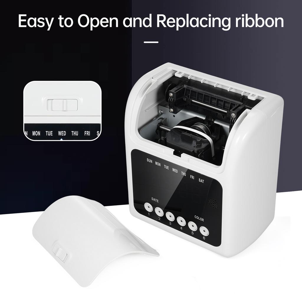 Electronic Time Clock with Extra 100pcs Time Cards 2 Sided Monthly & Weekly and 2PCS Ink Ribbon Cartridge Employee