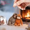 2D Monkey Keychains Cute Gorilla Keychain Hanging Ornament For Bag Backpack Gorilla Doll For Children'S Day Present Car Accessories