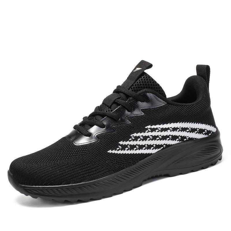 

Новый тренд холодного липкого лета с плетением мушек модные дышащие повседневные легкие сетчатые спортивные легкие кроссовки мужские туфли 45 чёрный