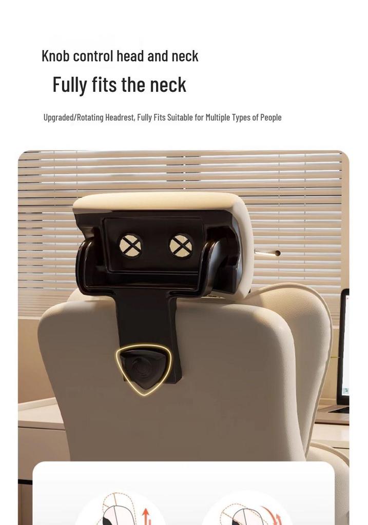 Luxurious Ergonomic Office Chair - Comfortable Reclining E-sports & Business Sofa Chair for Long Sitting