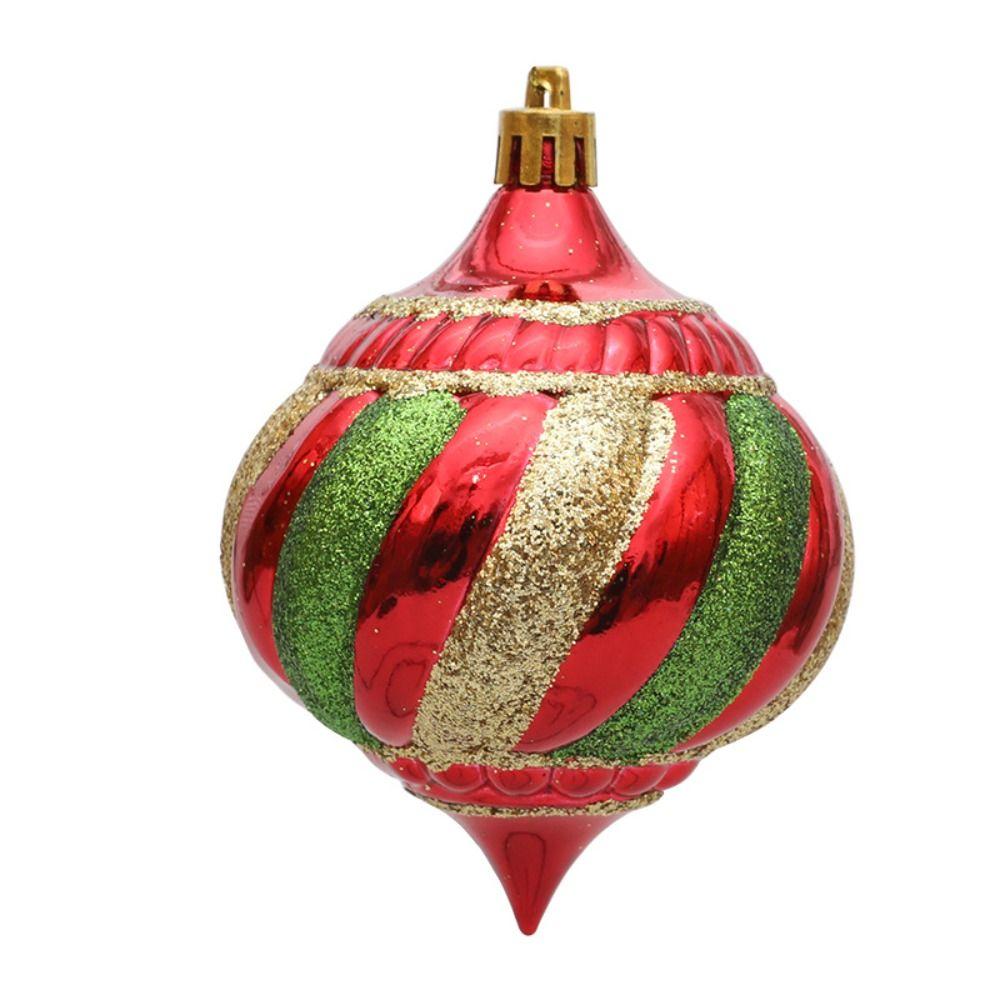 6pcs Plastic Electroplated Hanging Balls Set Shatterproof Xmas Tree Ornament  Party Favors