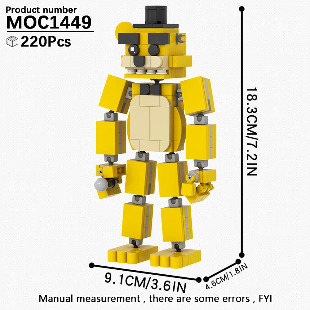 MOOXI FANF Horror Game Role Ducks Foxy Rabbit Bear MOC Bricks Model Kit DIY Diorama Children Toys Building Blocks Set Adult Gift
