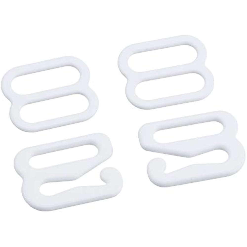 Clover (Clover) Clover Shoulder Strap Adjustment Parts Set, 10mm Width, Pack of 2, White, 26-008