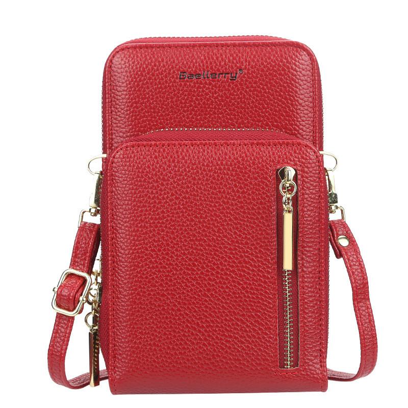 Ladies Wallet Pu Leather Large Capacity Vertical Phone Purse With Water Resistant Design For Daily Use
