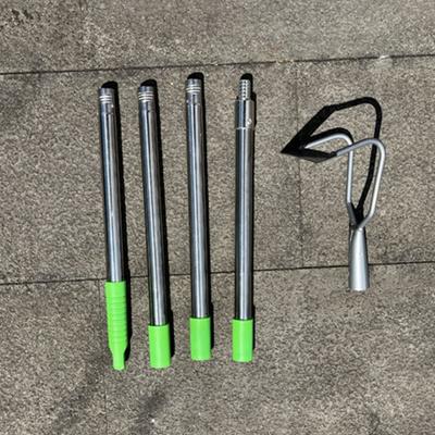 4 Section Telescopic Garden Shovel For Outdoor Use Stainless Steel Design Weeding Hoe For Grass Soil Moss Clearance