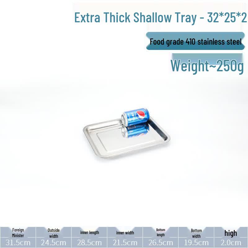 304 Stainless Steel Rectangular Serving Tray
