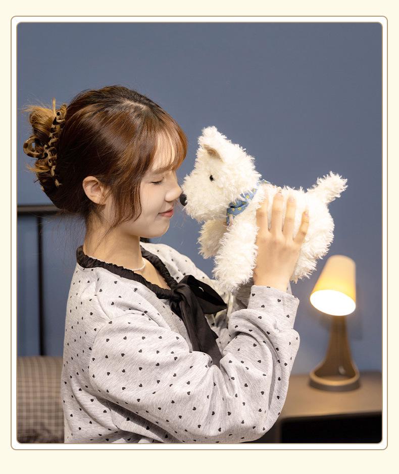 Cute West Highland Terrier Plush Toy - Soft Comfort Doll and Sleep Companion for Kids