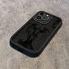 Luxury Black Angel Death Demon Phone Case For iPhone 17 16 15 14 13 12 11 Pro Max 16E Plus INS Soft Cover