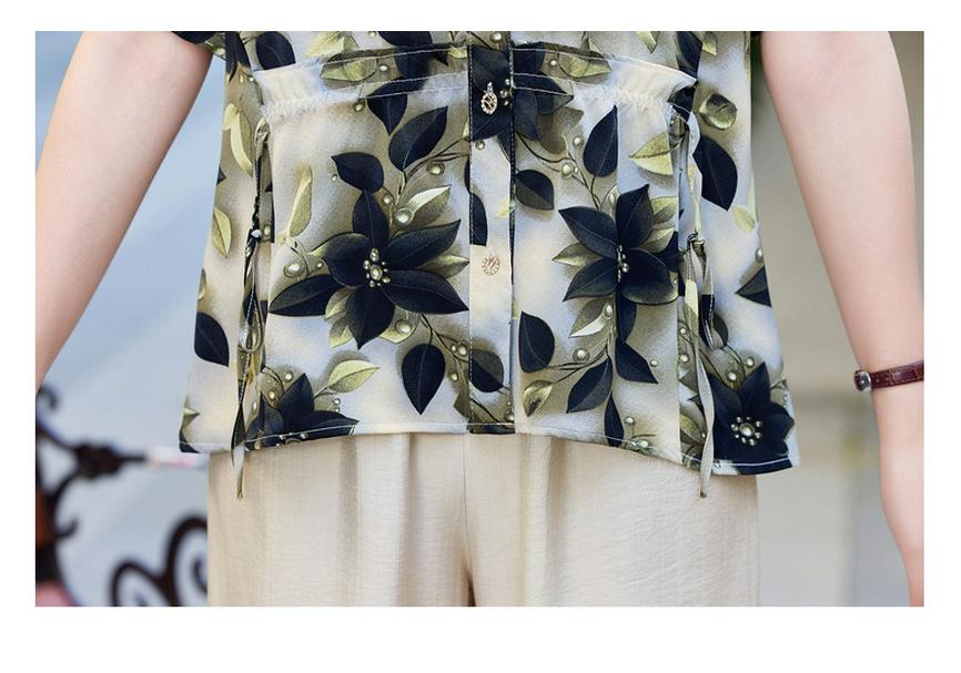 Mom's 2026 Chinese Chiffon Blouse: Spring/Summer National Style for Middle-Aged & Elderly Women