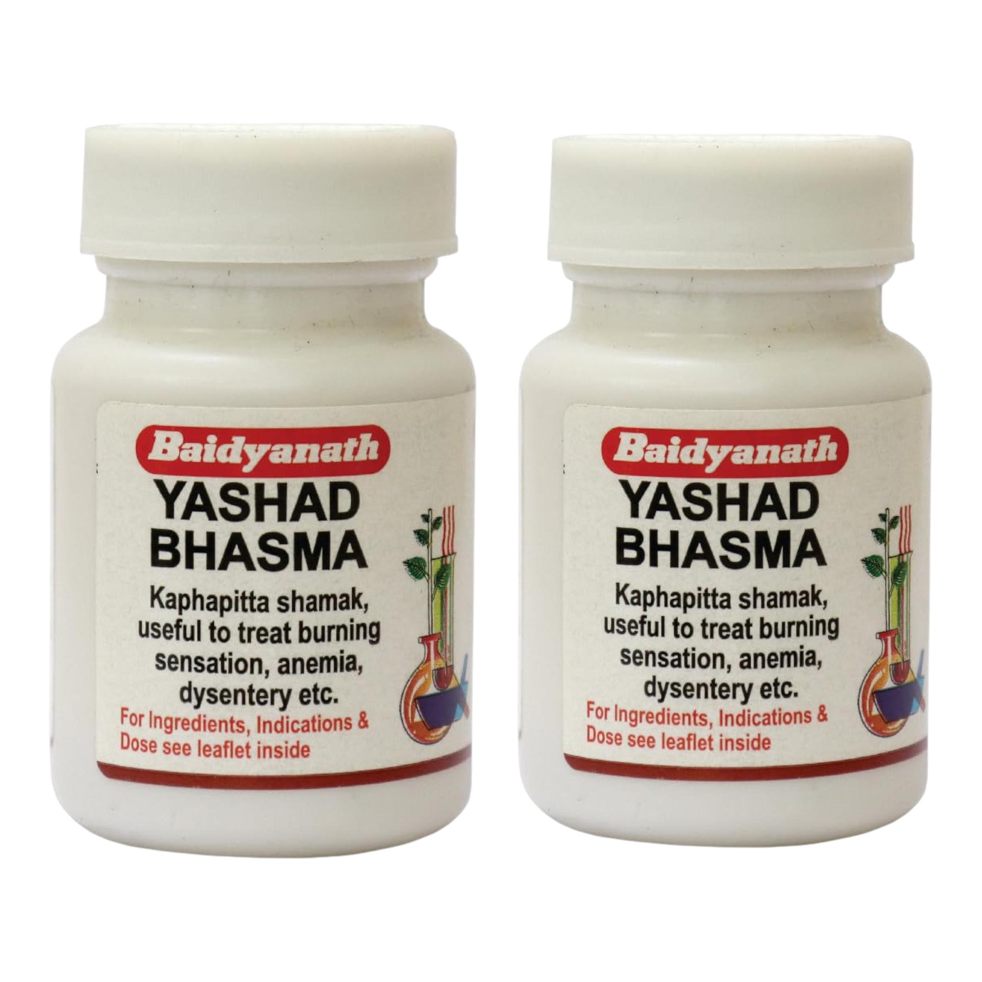 

Baidyanath Yashad Bhasma 10g X Pack of 2 | Zinc-Based Wellness Supplement for Health & Vitality
