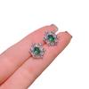 Wind Baroque Esmeralda Full Diamond Brincos Colar Conjunto de Joias Designer
