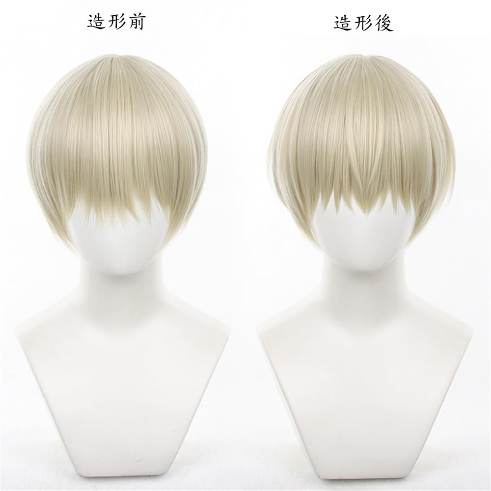 Sizuuenn Windbreaker WIND BREAKER Kaji Ren Ruckup Cosplay Wig with Dedicated Hair for School Cultural and Disguise Wig, Net, Heat-Resistant Yarn,