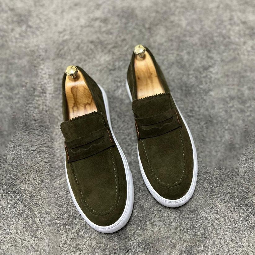 Fashion Business Men's Suede Leather Casual Shoes Autumn New Comfortable Flats Shoes Loafers Classic Men Platform Walking Footwear 38-48