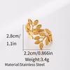 1Pcs Lady stainless steel open-ended ring, extravagant accessory ring, hollow finger ring