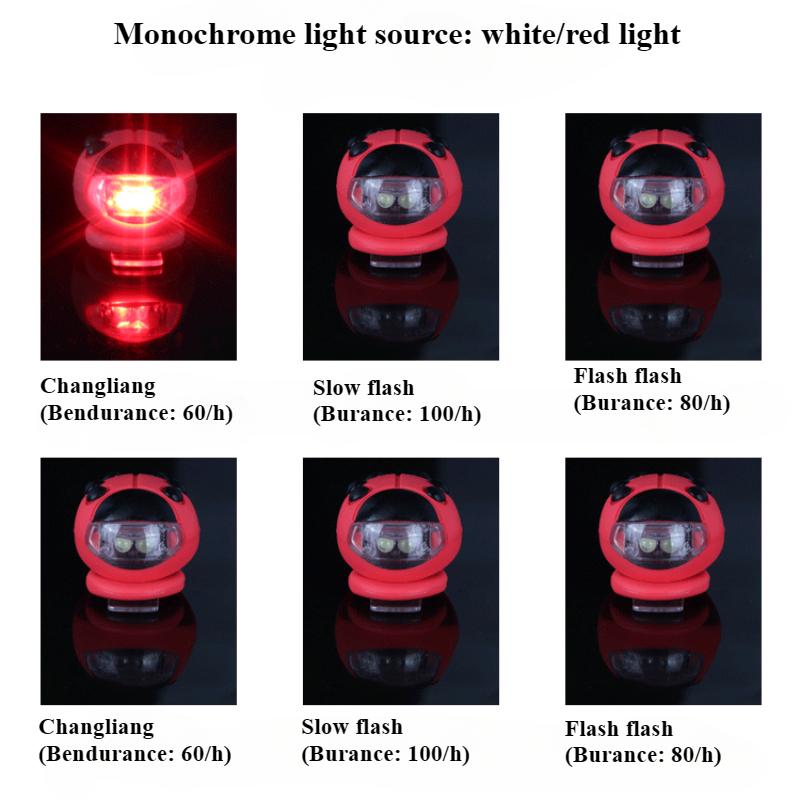 Children's Balance Car Light Ladybug Light Night Riding Frog Light Scooter Warning Children's Car Bicycle Front Light LED Tail Light