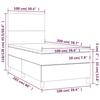 3142153 vidaXL Bed with Box Spring and Mattress Light Grey 100x200cm Fabric