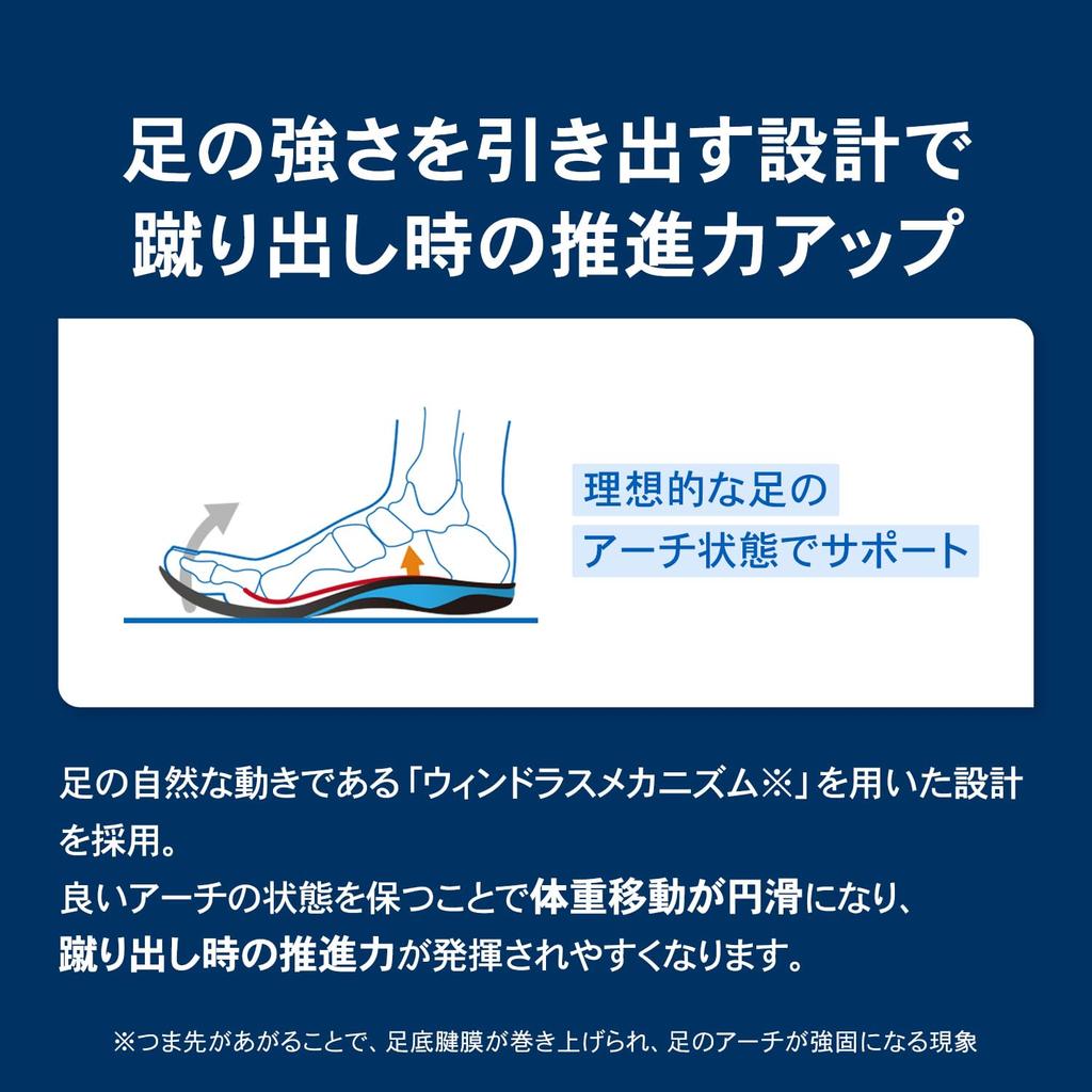 ZAMST Footcraft Series Insoles, Size LL (27.0cm-28.5cm), Shock Absorption, Standard Type, Arch Support (LOW), Unisex.