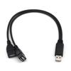 USB Male to Double USB Female Adapter Cord Wire Y Splitter Cable for Multi Device 2 in 1 Charging and Data Transfer Line