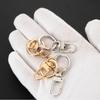 1pcs Zinc-Alloy Keychain Hook with Key Ring Bag Clip Hook with Spring Ring for Lanyard Making DIY Crafts Keychain
