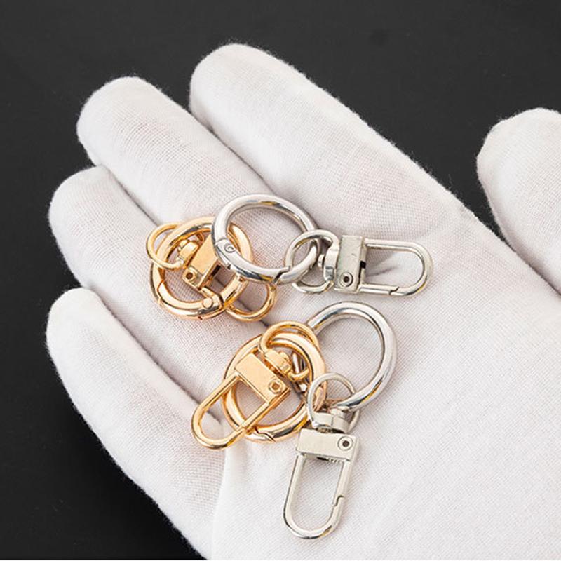 1pcs Zinc-Alloy Keychain Hook with Key Ring Bag Clip Hook with Spring Ring for Lanyard Making DIY Crafts Keychain