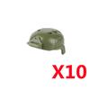 Military Building Block Figure Cap Tactical Helmet Alpha Motorcycle Lenses Gas Masks Flame Emitter Night Vision Device Gift Toys