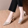 Summer New Thick-heeled Sandals Fried Street High-end Sense One-word with Bag Head Hollow High Heels