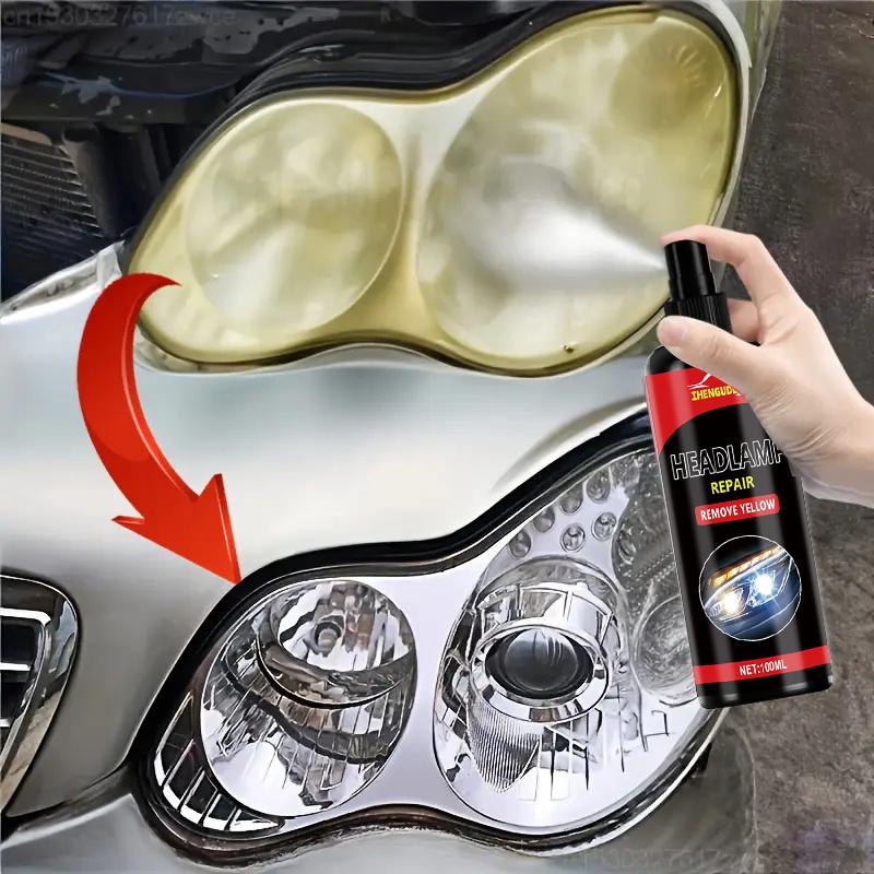 100ml Headlight Repair Spray, Innovative Car Headlight Repair Kit, Easily Solves the Problem of Oxidation and Yellowing, Restores the Shine of the