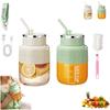 800 Portable , With Straw And Crossbody Strap, Cordless Portable , Double-Click Quick , For Smoothies Bottle,Juices And Shakes