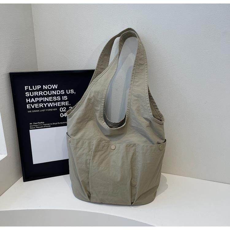 Large Capacity Casual Tote Bag for Women, Pleated Soft and Sticky Armpit Shoulder Bag for Women, Spring Hand-held Shoulder Bag