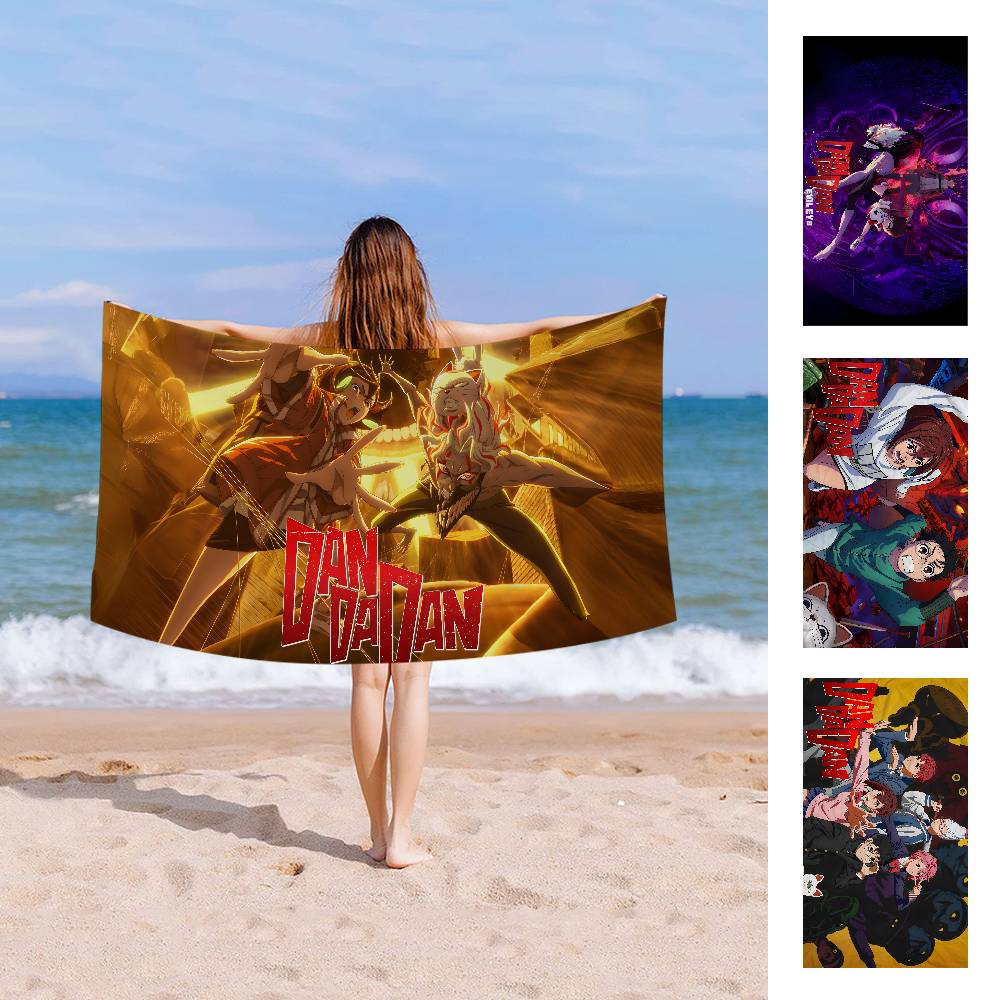 Classic Anime Dandadan Microfiber Beach Towel Absorbent Quick Dry Soft Yoga Swimming Resort Mountain Climbing Towel