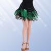 Womens Latin Dance Top With Fringe Rhinestone Embellishment Long Sleeve Modern Ballroom Costume