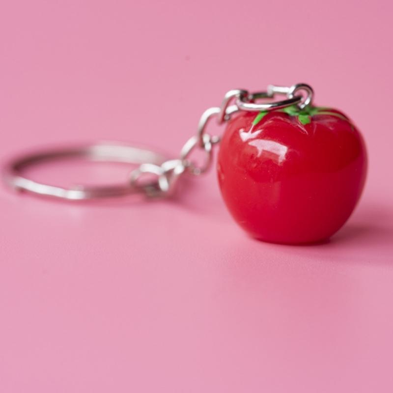 Simulation Tomato Charm Keychain Keyring Backpack Accessories Car Jewelry Gift