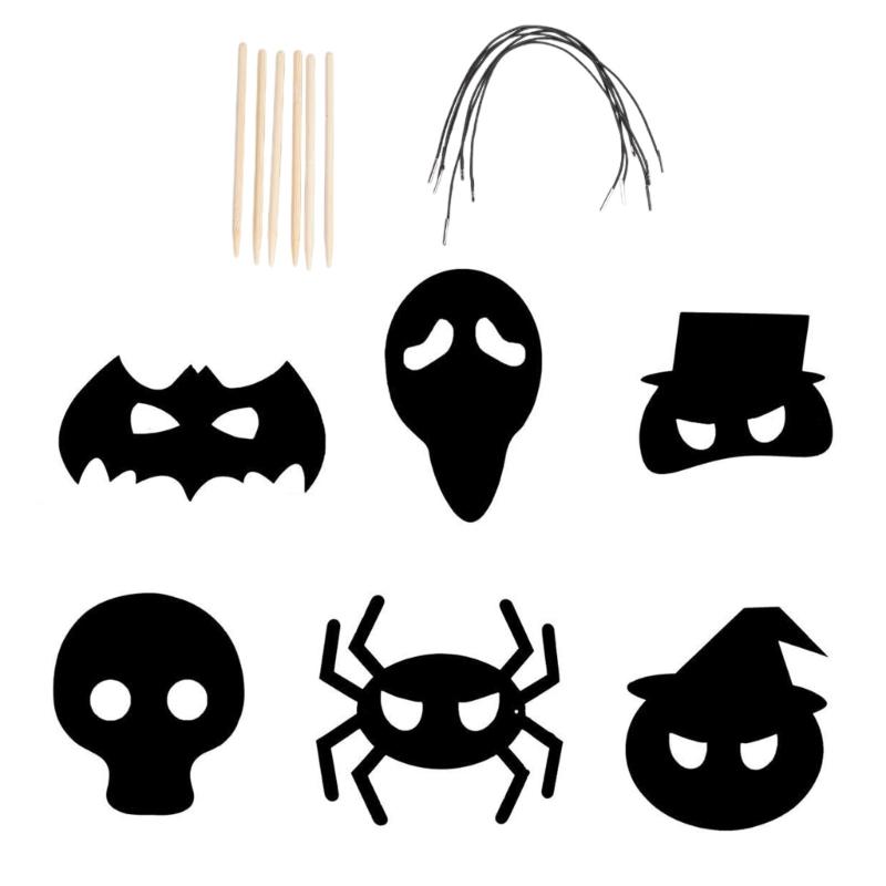 

6Pcs Magical Scratch Mask For Halloween Festival Rainbows Scratch Mask for Interactive Halloween Party Activities